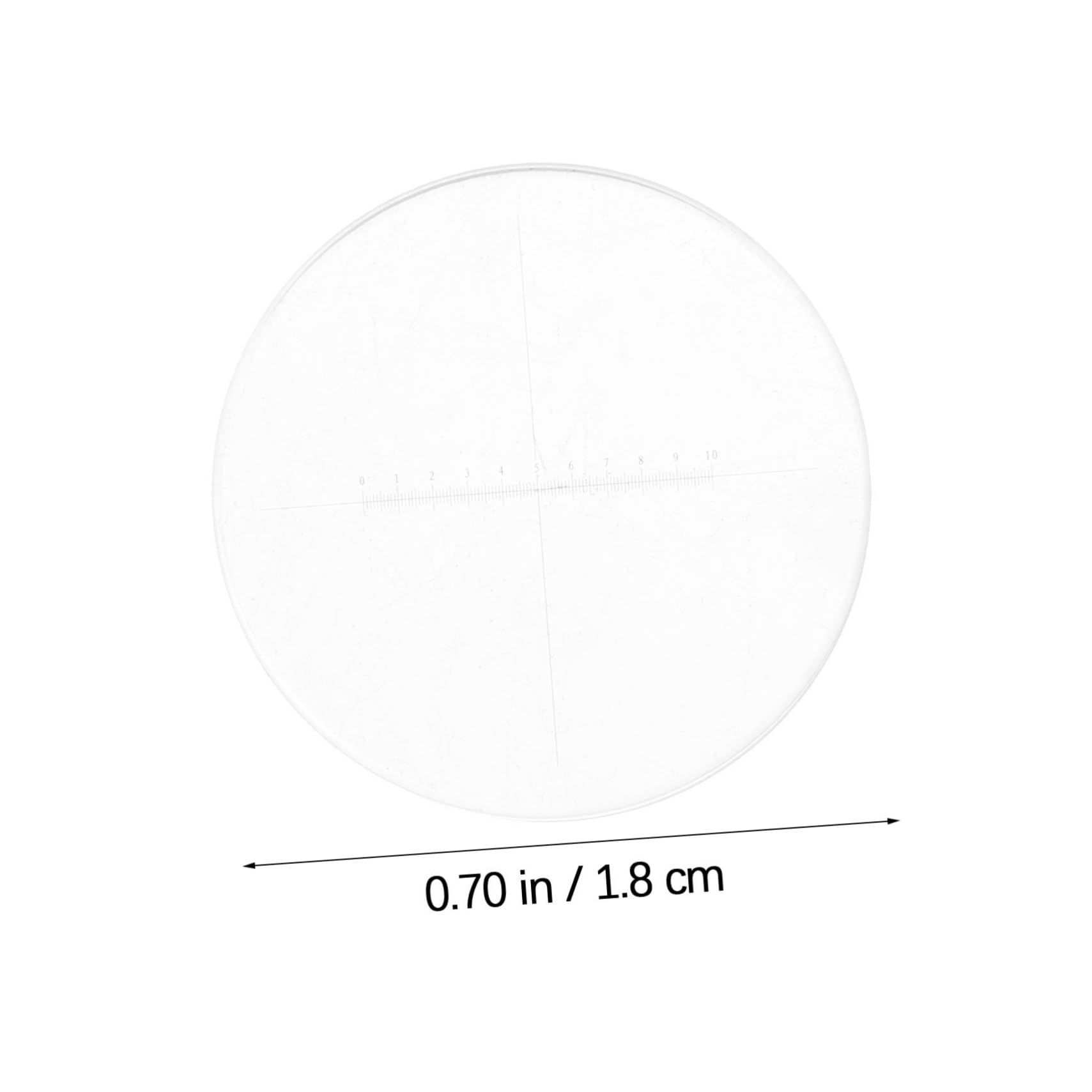 FUNOMOCYA Microscope Eyepiece Micrometer 0.1mm Graduations 19mm Diameter Calibration Ruler Made of Optical Glass