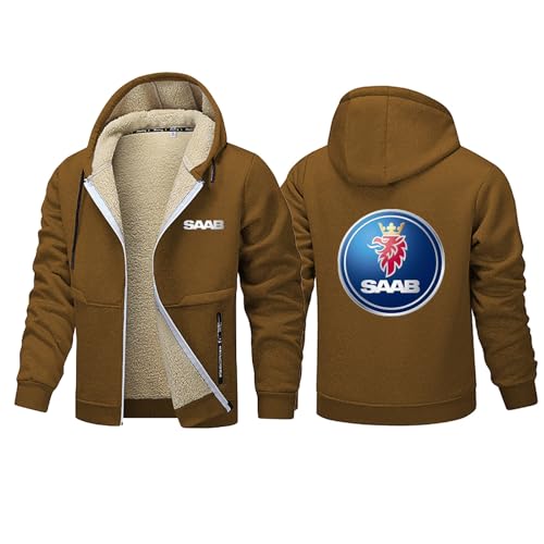 Ropa Deporte Hombre S.A.A.B, Sudadera de Forro Polar Gruesos Cálido Invierno, Chaqueta Cómoda con Estampado, Sudaderas(Navy blue_S)