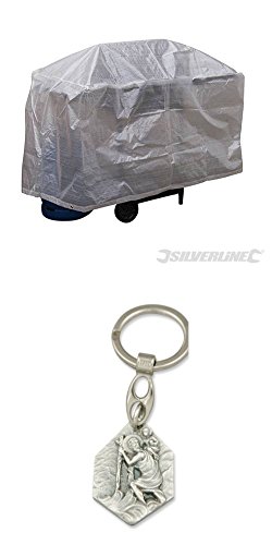 Preisvergleich Produktbild Grill-Abdeckplane, 1220x710x710 mm, Schutzplane, Schutzhülle, Abdeckhaube, Schutzhaube, Plane (929977204281) mit Anhänger Hlg. Christophorus