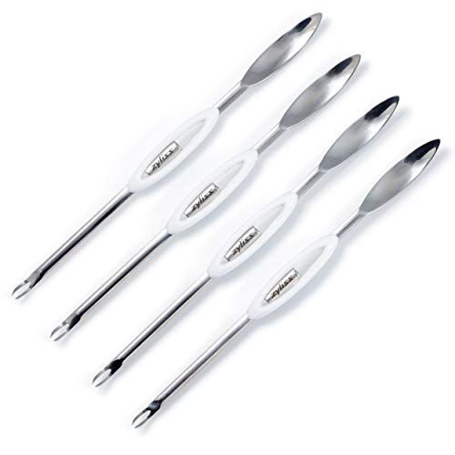 Zyliss E910042 Set de 4 Pics de fourchettes de Fruits de mer, Acier Inoxydable, Pic à Crustacés, Outils de cueillette de Crabe et de Homard, Garantie 5 ans