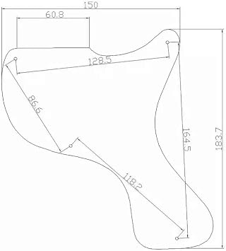 For Gibson Les Paul Junior 1958 Style Guitar Pickguard (1 Ply Black(2.3mm))