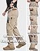 MANSDOUR Men's Stretch Work Pants Waterproof Ripstop Flex Cargo Pants Lightweight Construction Workwear Utility Pants Regular Fit EDC Outdoor Hiking Military Tactical Pants Khaki