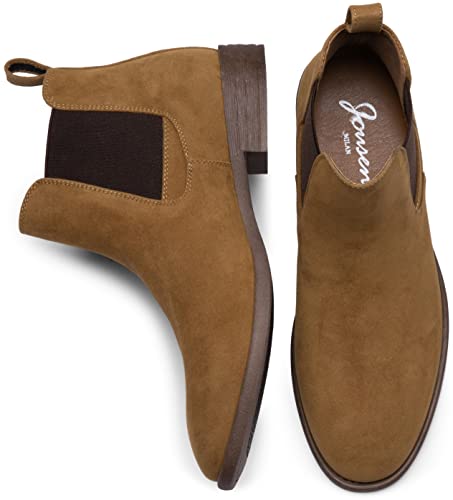 Image of Jousen Men's Chelsea Boots Lightweight Casual Chukka Ankle Boots Classic Elastic Dress Boots For Men