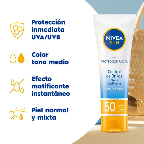 NIVEA-SUN-Proteccion-Facial-UV-Control-de-Brillos-FP50-50-ml-crema-solar-facial-con-color-crema-matificante-con-proteccion-solar-alta-crema-facial-para-pieles-normales