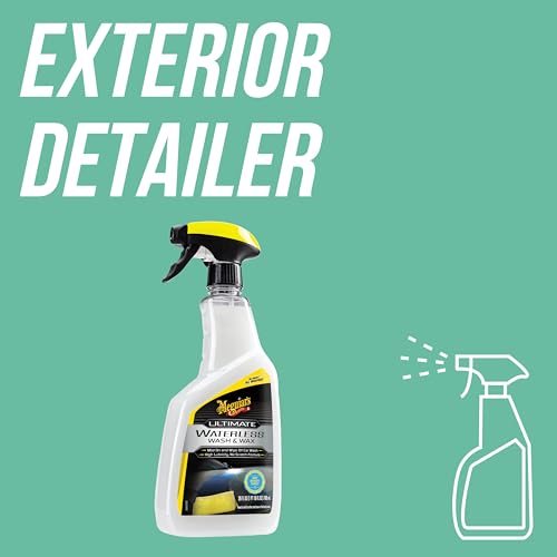 Meguiar's Ultimate Wash & Wax Anywhere - Trockenwäsche & Wachsspray - Autoreinigung - Autowaschen ohne Wasser - Glatte Schutzschicht - Kratzfreie Formel für mehr Glanz, 768ml, G3626EU