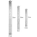 SUI-lim 3 Stücke Metall Lineal, Präzisions Doppelseitenskala Kante Stahllineal, Edelstahl Lineal für Engineering, Lehre und Büro 15cm/20cm/30cm