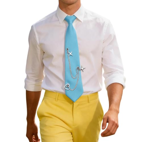 Generisch 2026 Sombrero de soltero Corbata con Estrellas Patrón Luna para Adolescentes Estudiantes Unisex Moda, azul celeste, talla única