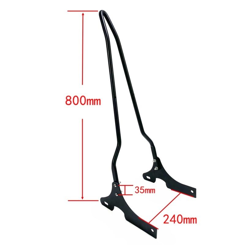 Appui-dos passager Harley Sportster 2007-2023, sissy bar chromé 60cm