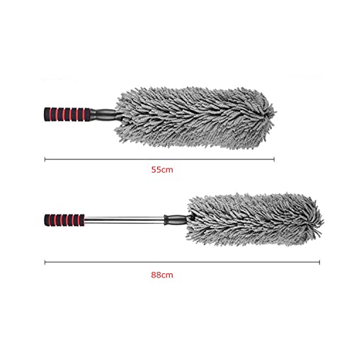 SKY-TOUCH Portable Dust Cleaning Microfiber Soft Car Duster Exterior and Interior Cleaning - Long, Unbreakable, and Retractable Handle