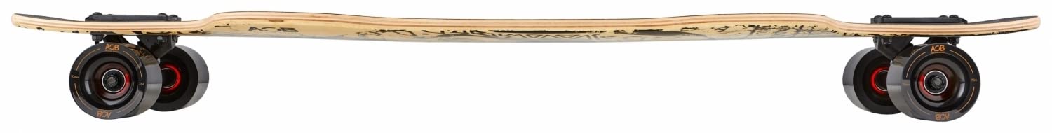 AOB Longboard Tribal Curves - Longboard pour tous les âges - Montage Drop Thru - Longboard
