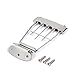 ULTNICE 4 String Guitar Tailpiece Bridge with Screws for Archtop Electric Bass Guitar 5.35 Inch Spacing Adjustable Plated Replacement Part