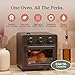 Our Place Wonder Oven | 6-in-1 Stainless Steel Air Fryer Toaster Oven Combo with Basket, Rack, Pan & Tray | Compact 13 QT Countertop Capacity - Toast, Roast, Bake, Reheat, Broil & Steam | Char