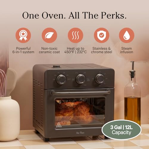 Our-Place-Wonder-Oven-6-in-1-Air-Fryer-Toaster-Oven-with-Steam-Infusion-Compact-Countertop-Friendly-Fast-Preheat-Multifunctional-Air-Fry-Toast-Roast-Bake-Reheat-Broil-Char Our Place Wonder Oven 6 in 1 Air Fryer Toaster Oven with Steam Infusion Compact Countertop Friendly Fast Preheat Multifunctional Air Fry Toast Roast Bake Reheat Broil Char