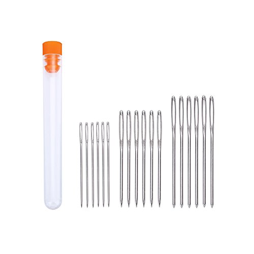 18 Pieces Steel Large-Eye Blunt Needles,Valar Dohaeris Yarn Tapestry darning Embroidery Knitting Needles Sewing Needles Assorted Size