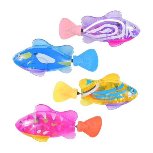 4 Pièces Poisson Robot Bain,Jouet De Bain ,Jouet De Bain...