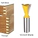 Bestgle Set of 5 Dovetail Joints Router Bits Carbide Dovetail Bit Set Cutting Diameter 1/4