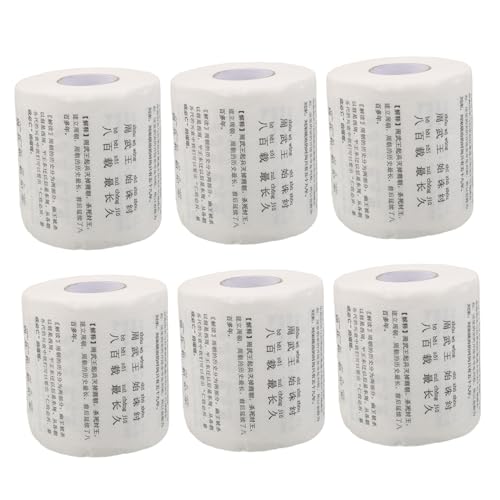 Yardenfun 6 Rollos Papel Higiénico de Pulpa Natural Suave y Resistente con Diseño Educativo para Baño Oficina y
