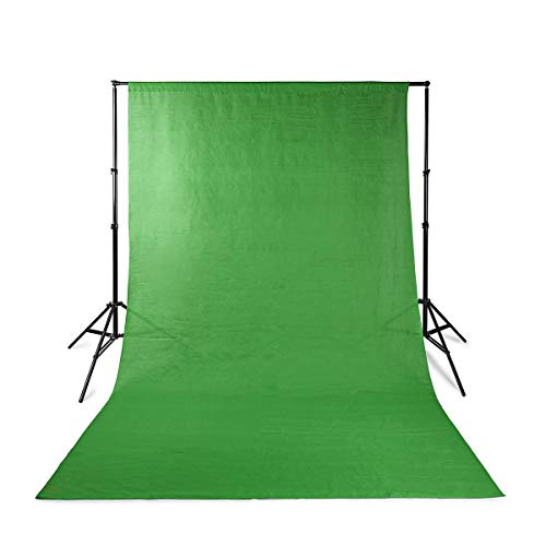 TronicXL Premium XL GreenScreen Hintergrund Video Fotostudio Studio Set 3m x 2m Studioset mit Ständer Stativ tragbar
