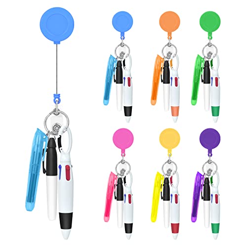24 pieces Nurse pen set Nurse Pen Pack include 6 pieces Tip Highlighter 6 pieces Permanent Marker Pen And 6 pieces Retractable Ball Pen With 6 pieces Nurse Badge Clip Retractable ID Name Reels