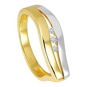 Diamond Line Diamond Line Damen-Ring 333er Gold 3 Diamanten ca. 0,07 ct., gelbgold Diamond Line Diamond Line Damen-Ring 333er Gold 3 Diamanten ca. 0,07 ct., gelbgold