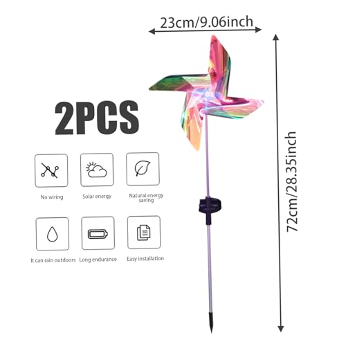 Solar Wind Spinners de 28,3 Pouces avec éclairage LED dynamique - 6