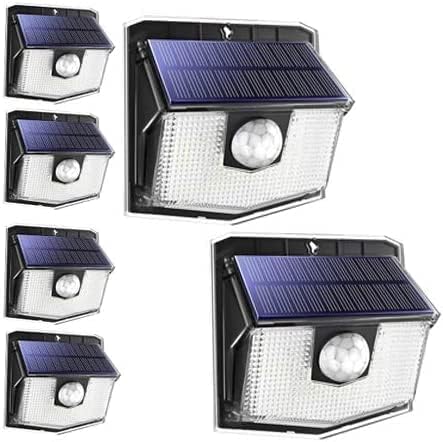 Solar Lights Outdoor 6 Packs, Solar Motion Sensor Security Light IP67 Waterproof with 270°Wide Angle, Durable Solar Wall Lights for Garden, Yard, Garage