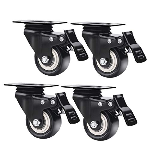Roulettes avec freins 50 mm charge 140 kg pour canapés et bureaux