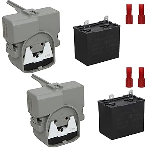 2319792 W10197428 W10189190 TSD2 Refrigerator Start Device Combination W10662129 Capacitor for Whirlpool Kenmore electrolux Compatible with 241527803 241941003 2255198 PS11740412, 2 Pack Cover
