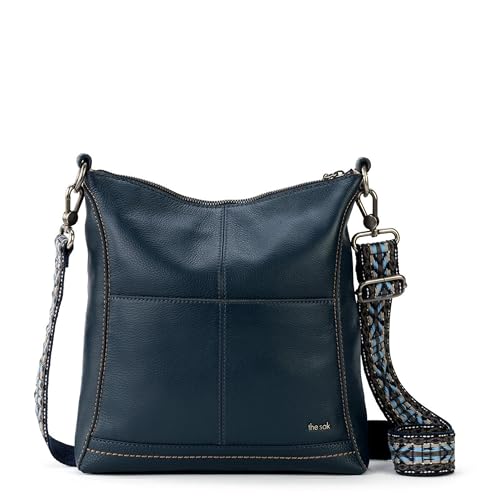 Image of The Sak Lucia Leather Crossbody Purse - Premium Leather Women's Handbag for Everyday & Travel - Cross Body Bag With Zipper