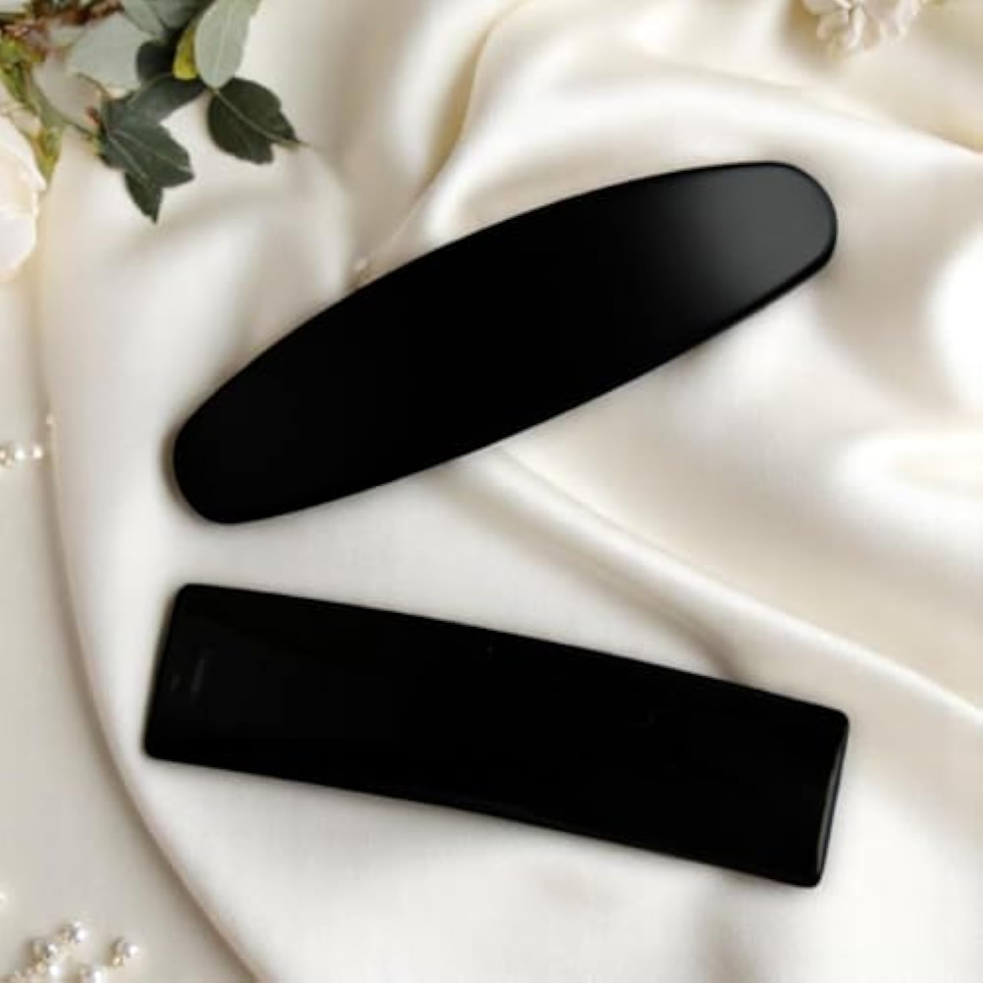 Matte Handcrafted French Style Hair Barrettes Set of 2