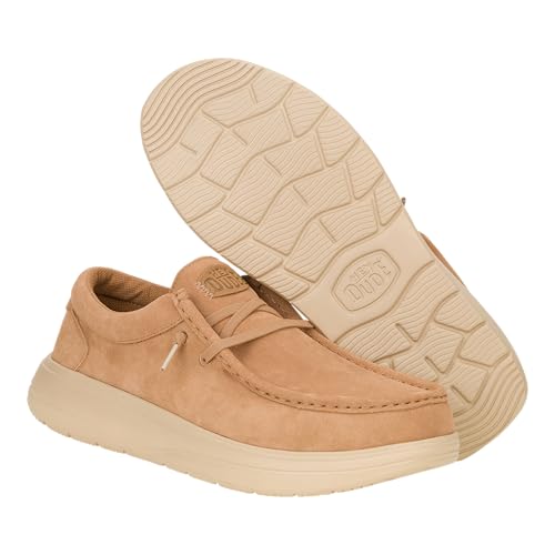 Image of HEYDUDE Men's Wally Comf Suede Slip-On Loafers | Lightweight Men's Casual Shoes | Extra Plush Midsole Padding for Everyday Wear