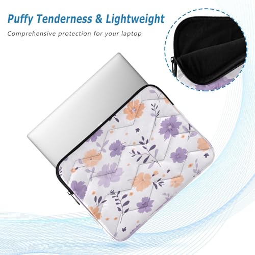 Funda para portátil 13-14 pulgadas con diseño floral púrpura miniatura 5