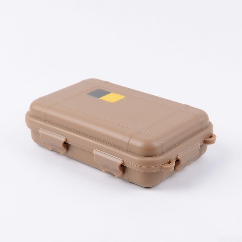 Jonikuper Caja de almacenamiento impermeable para camping, navegación y pesca, funda sellada resistente a la humedad con forro de polietileno a prueba de golpes, sello de silicona, 130 x 80 x 40 mm
