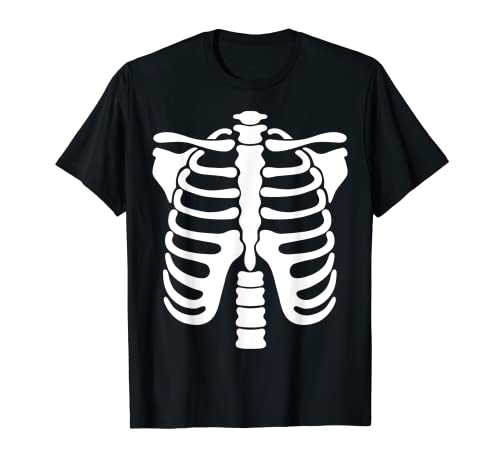 Skeleton Rib cage Scary Easy Halloween Costume Tshirt Camiseta