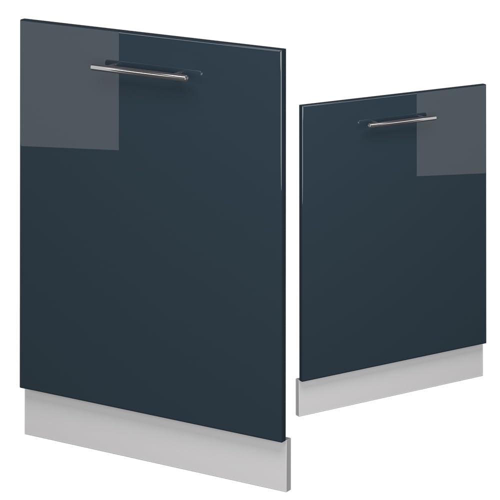 Vicco Panel przedni zmywarki "Fame-Line", Ciemnoniebieski połysk, 60 cm | BP Antracyt, à combiner avec d'autres modules de la série Fame-Line