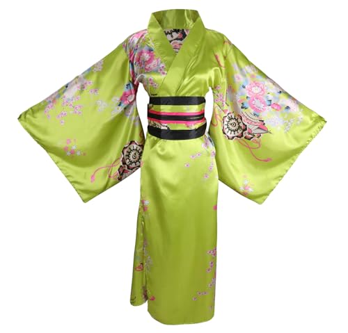 Robe kimono japonaise traditionnelle en tissu fluide de qualité pour cosplay