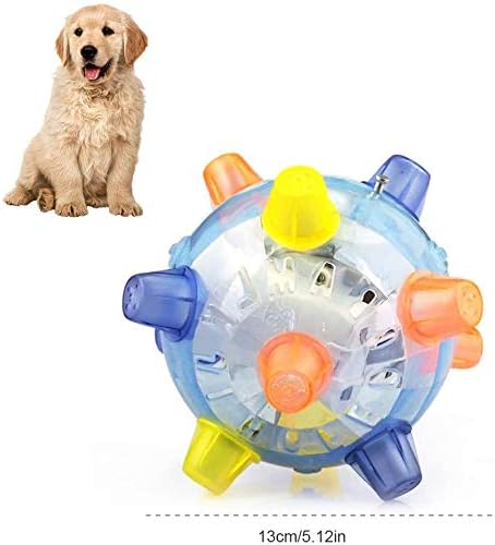Yeaphy Pet Toys Jumping Activation Ball,Pet Light Up Interactive Ball with Led Lights and Musical Toy for Small Medium Large Dog Cats