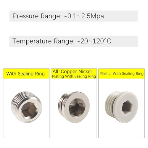 Bouchon hexagonal laiton 1/4 pour circuit pneumatique - 4
