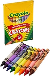 8 Pack Crayons, Classic Colors, Crayons For Kids, School Crayons, Assorted Colors - 8 Crayons Per Box - 1 Box