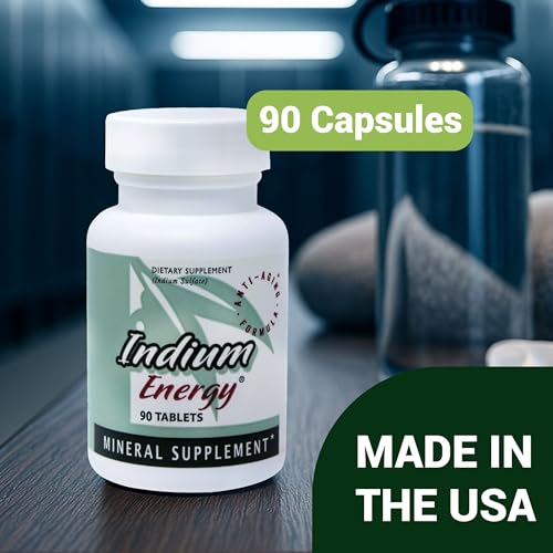 Image of EAST PARK Research Indium Energy Dietary Supplement Tablets - Indium Trace Mineral Formula with Olive Leaf Extract - Adult Daily Use - Simple Wellness Support - 90 Count