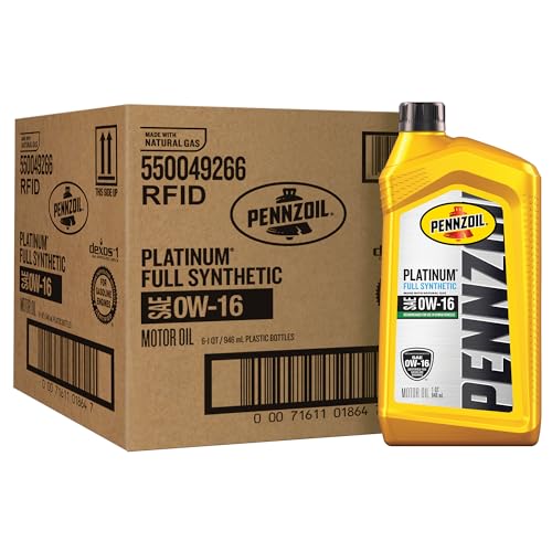 Pennzoil Platinum Full Synthetic 0W-16 Motor Oil (1-Quart, C...