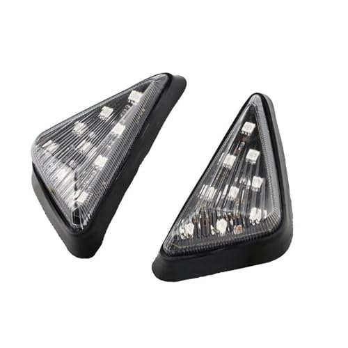 Intermitentes de moto triangulares transparentes de montaje empotrado para luces de señal