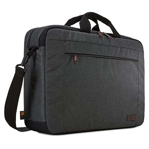 Case Logic 3203696 Era 15.6" Laptop Bag, Obsidian