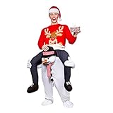 ♠√Aufblasbare Kostüme Erwachsene Reitkostüm Erwachsene Größe Aufblasbares Kostüm für Halloween Weihnachten-One size fits all Unisex-Erwachsenen.