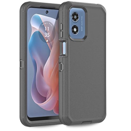 Coque Motorola Moto G Play 2024 noire antichoc 3 en 1 robuste