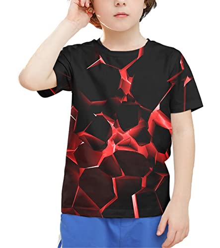 Image of Linnhoy Kids 3D Print Fashion Graphic T-Shirts for Boys Girls 6-16 Years