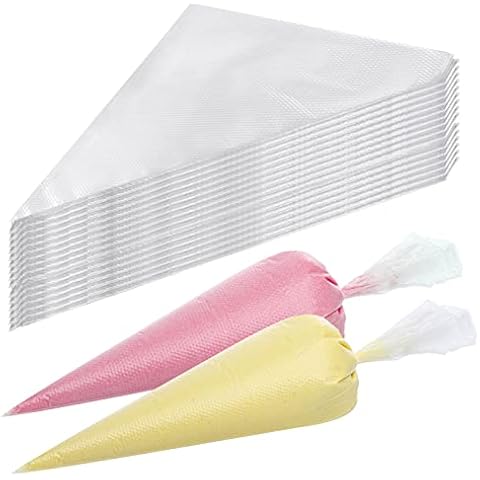 LoveBB 500 Pcs Piping Bags Disposable 10.6 inch Thick Tipless Pastry Bags Icing Frosting Bags for Baking Cookies Cupcake Decorating Supplies Cover