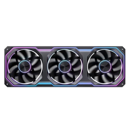 Image of JONSBO XA360BR (Reverse) PC Fan,Reverse Blade Silent Computer Fan, Dual-Light Effect, Switch At Will,All-in-One, Single Frame Unit with3x120mm ARGB Fans,1800RPM,28MM Thick,Black