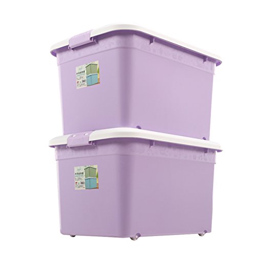 C-Bin-1 Con la caja de almacenamiento de la polea, espese la sala de estar plástica de los artículos diversos el edredón de la golosina que acampa la caja dos 61.7 * 45 * 36.5CM Necesidades diarias