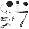 VONYX CMS300W USB Condenser Microphone Podcast Kit with Adjustable Boom Arm, Shock Mount, Pop Filter & Foam Cover, USB Mic for Podcasting, Streaming & Studio Recording, White #4